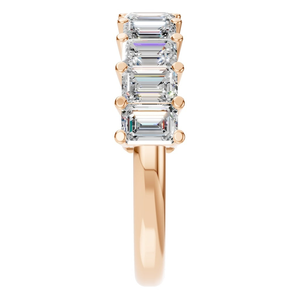 Emerald Half Eternity Ring
