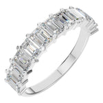 Load image into Gallery viewer, Emerald Half Eternity Ring