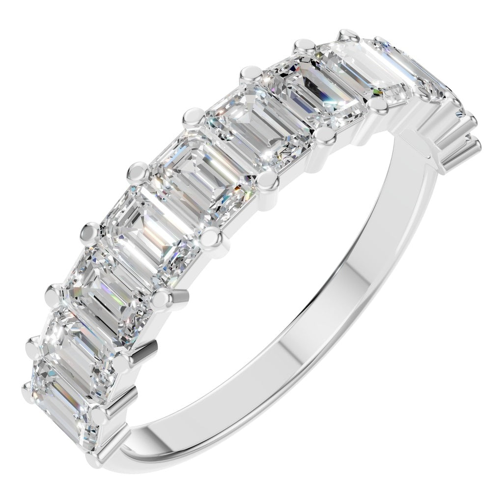 Emerald Half Eternity Ring