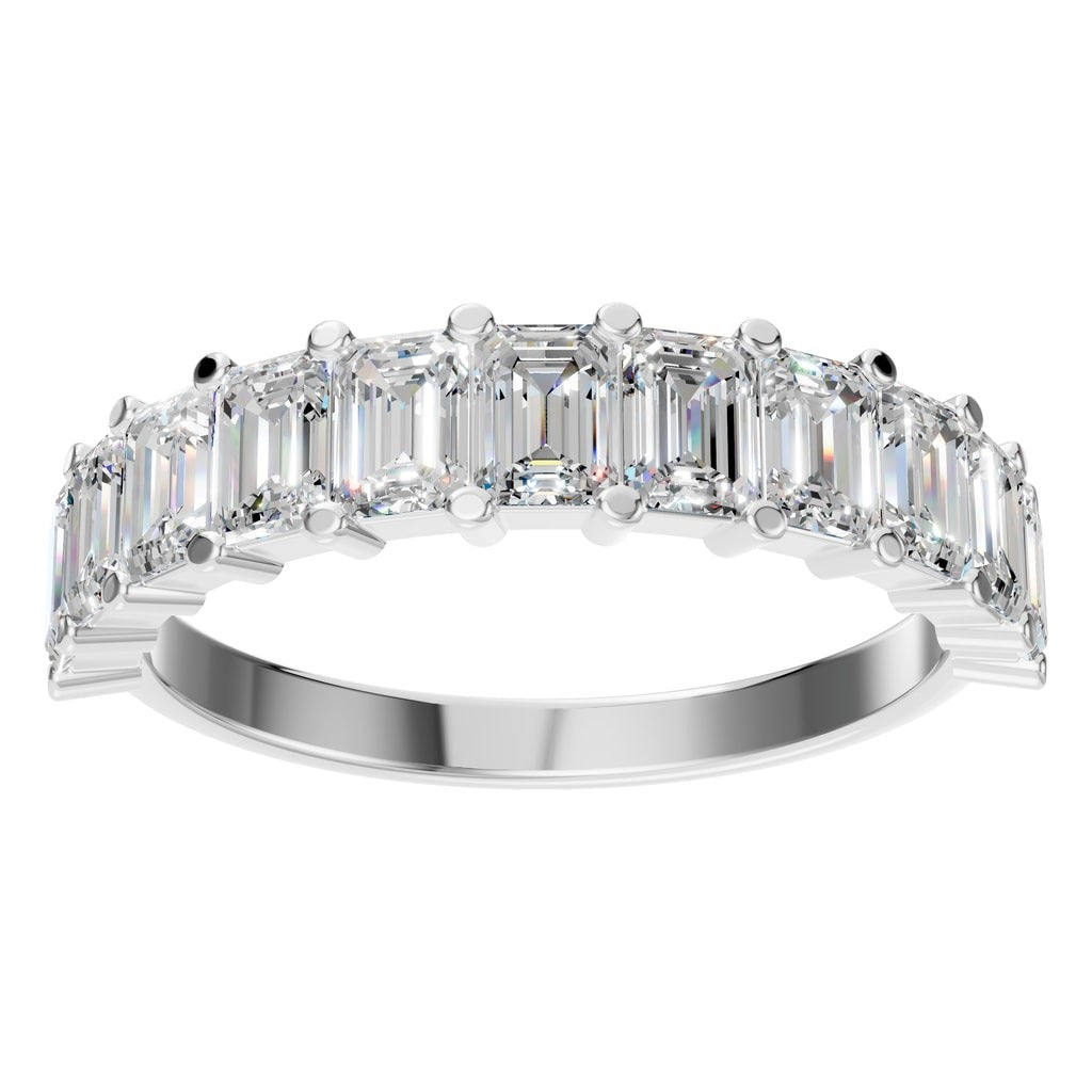 Emerald Half Eternity Ring