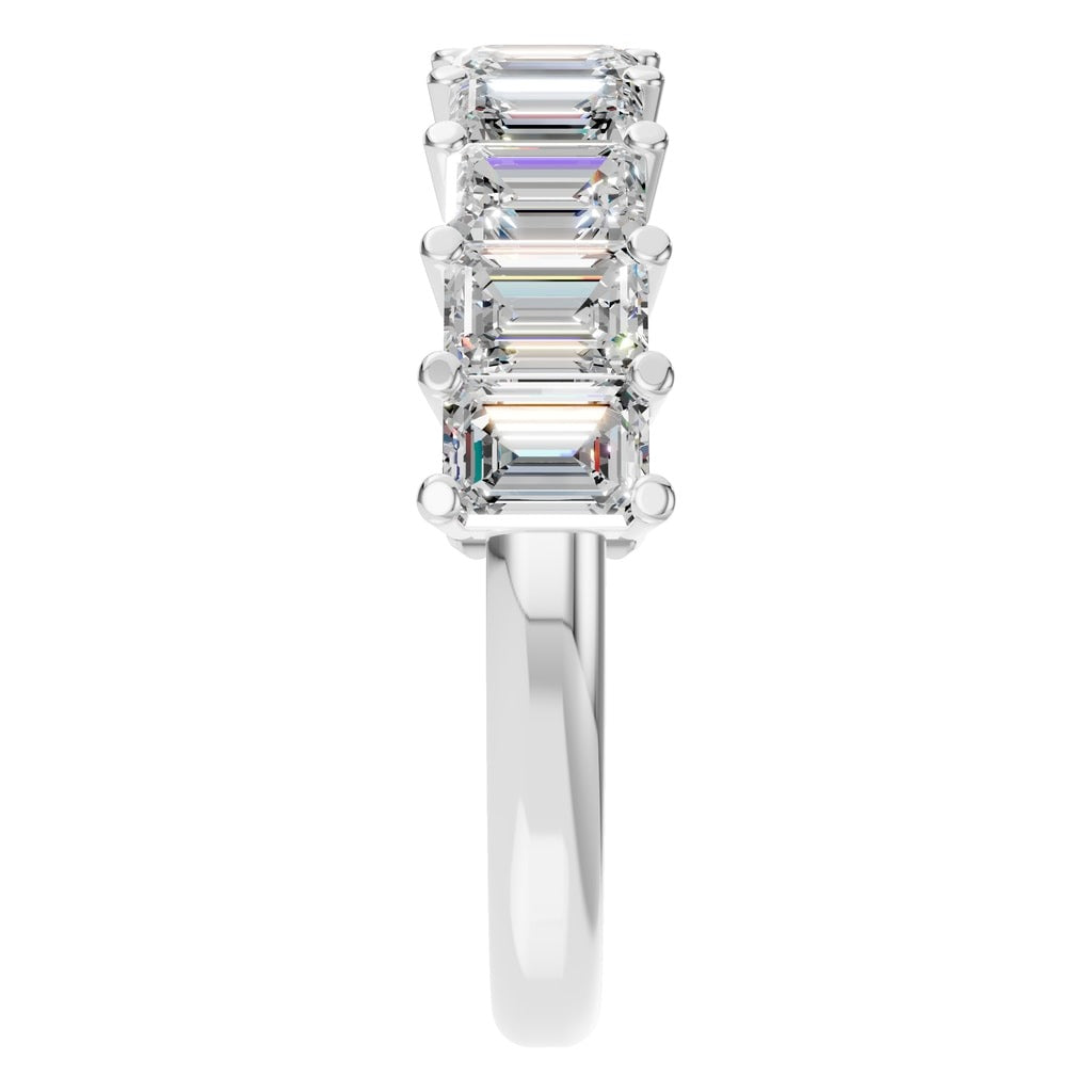 Emerald Half Eternity Ring