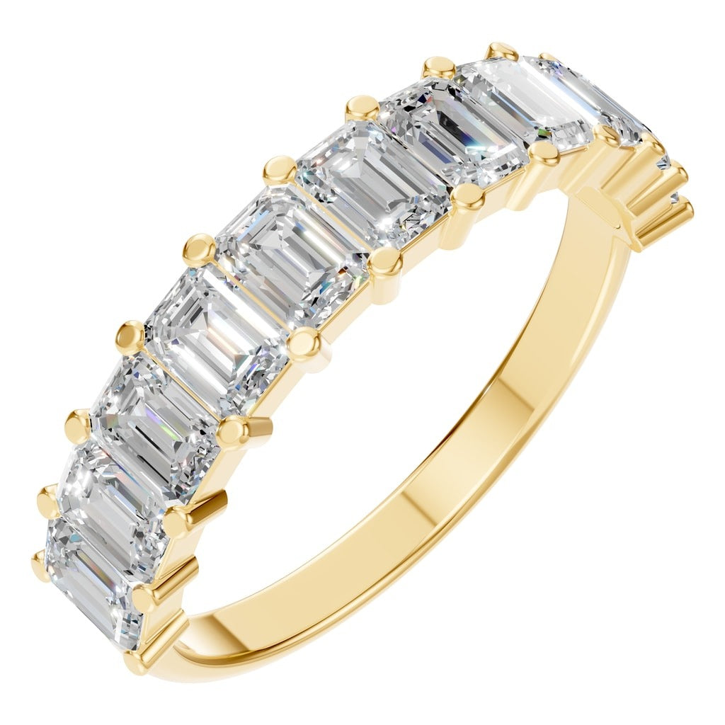 Emerald Half Eternity Ring