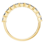 Load image into Gallery viewer, Emerald Half Eternity Ring