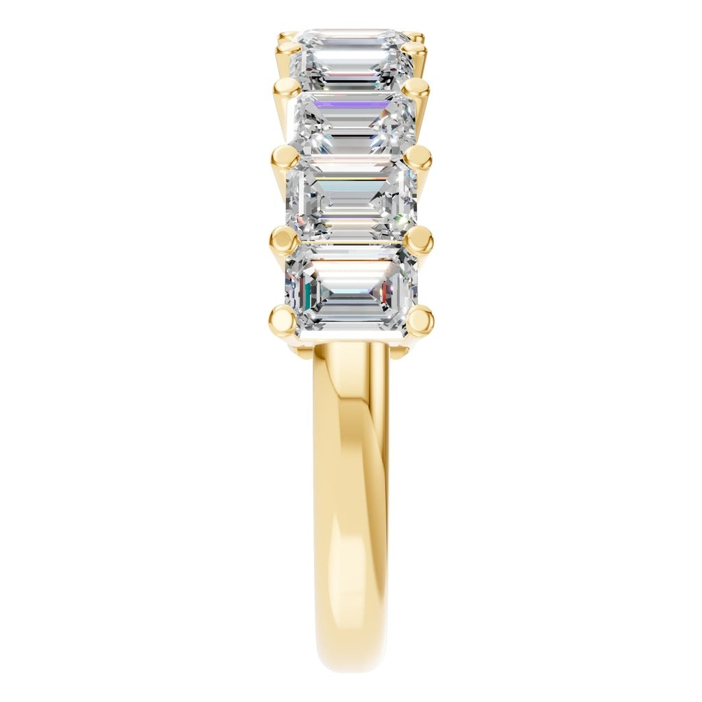 Emerald Half Eternity Ring