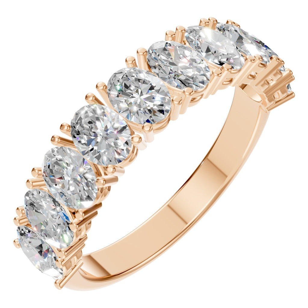 Oval Half Eternity Ring