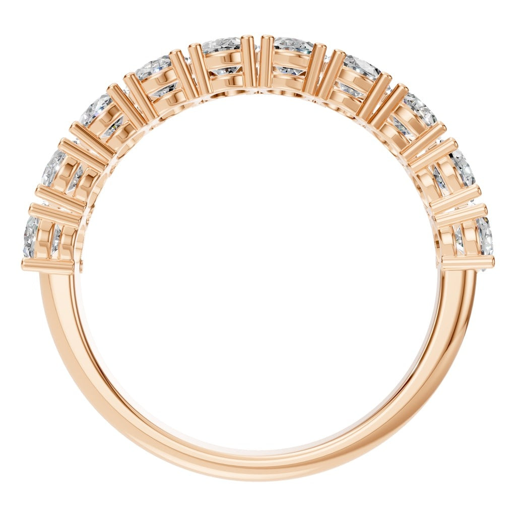 Oval Half Eternity Ring