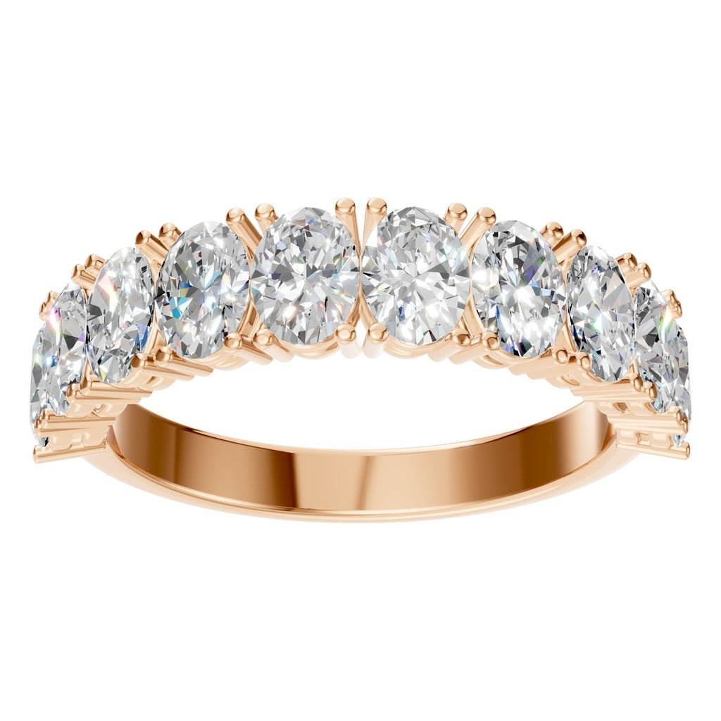 Oval Half Eternity Ring