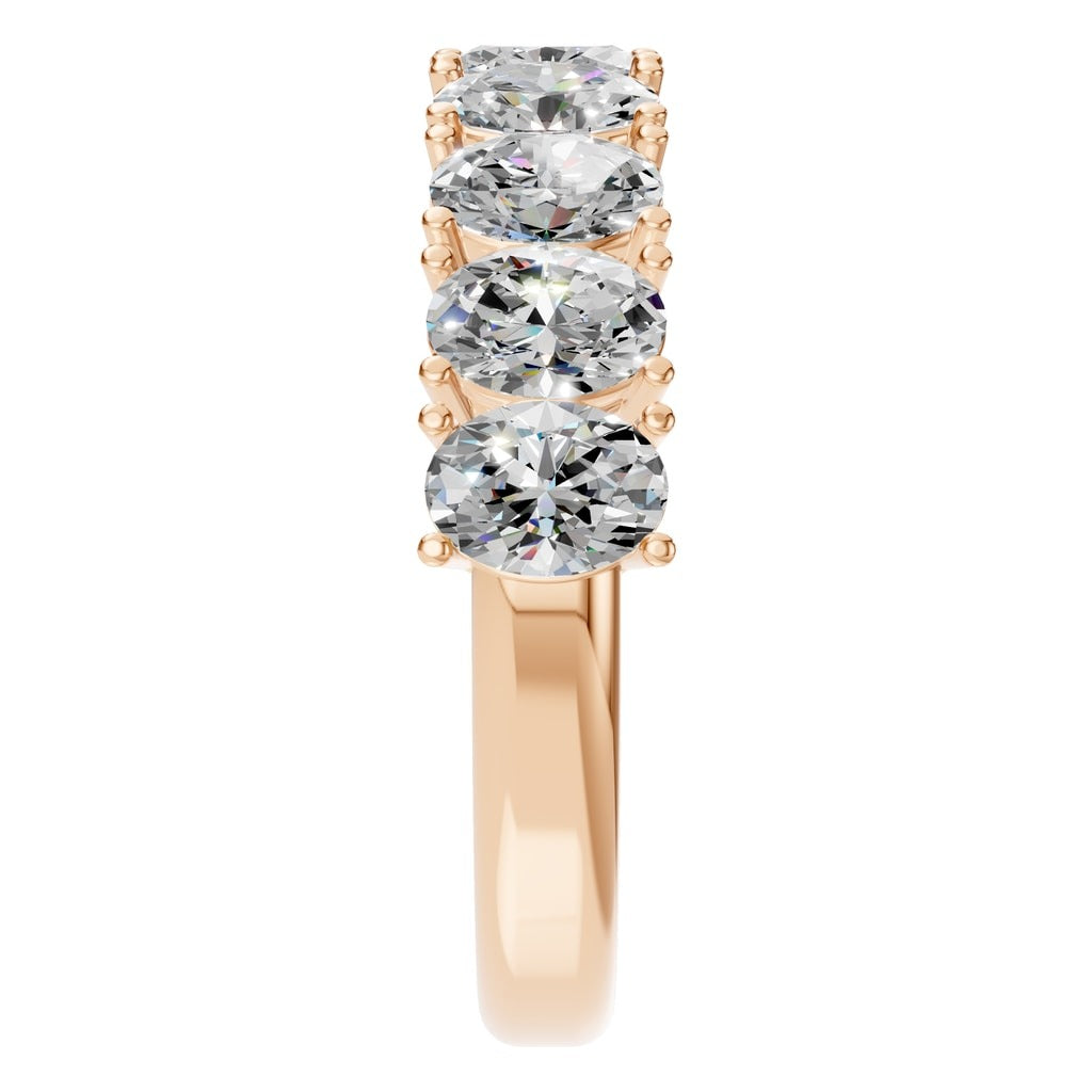 Oval Half Eternity Ring