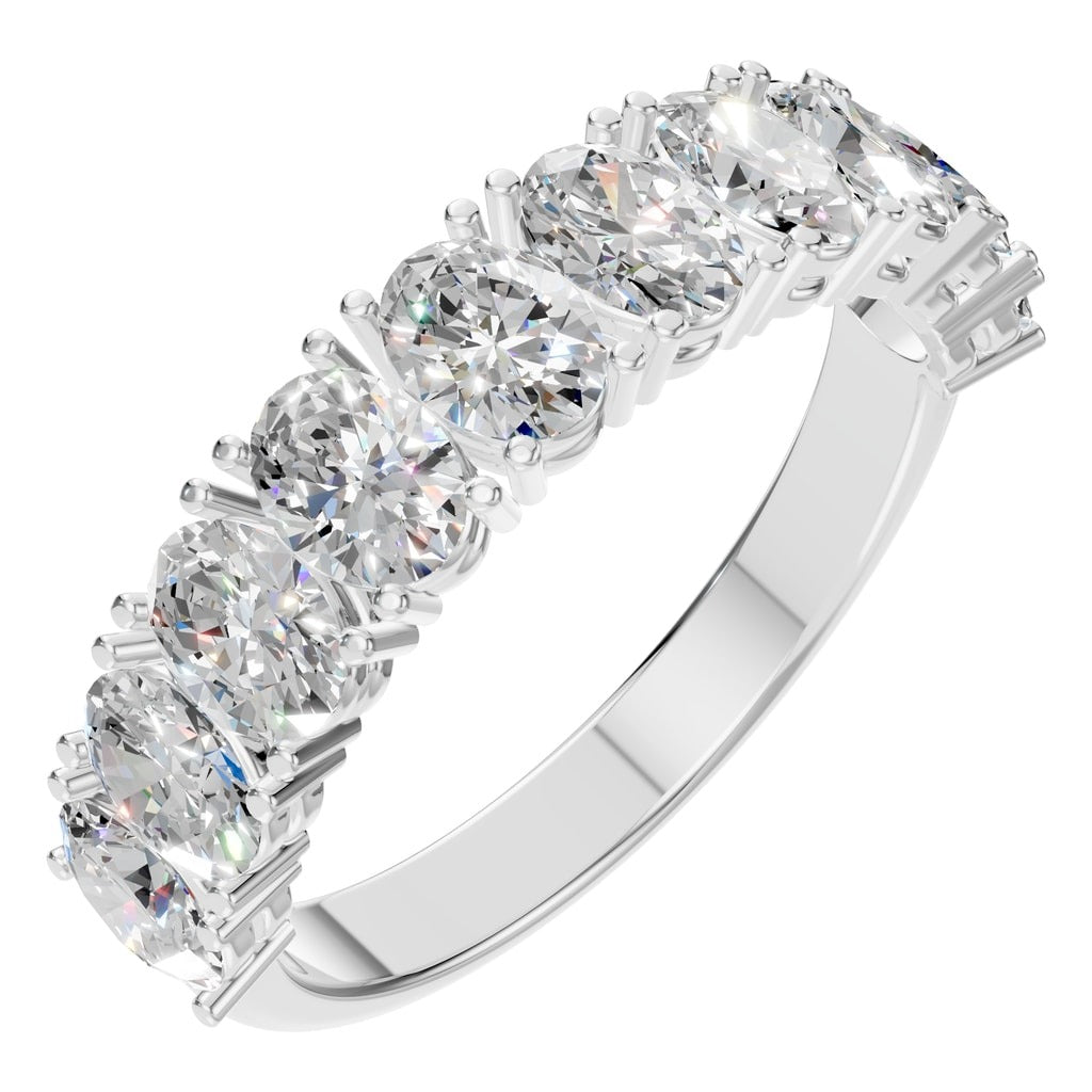 Oval Half Eternity Ring