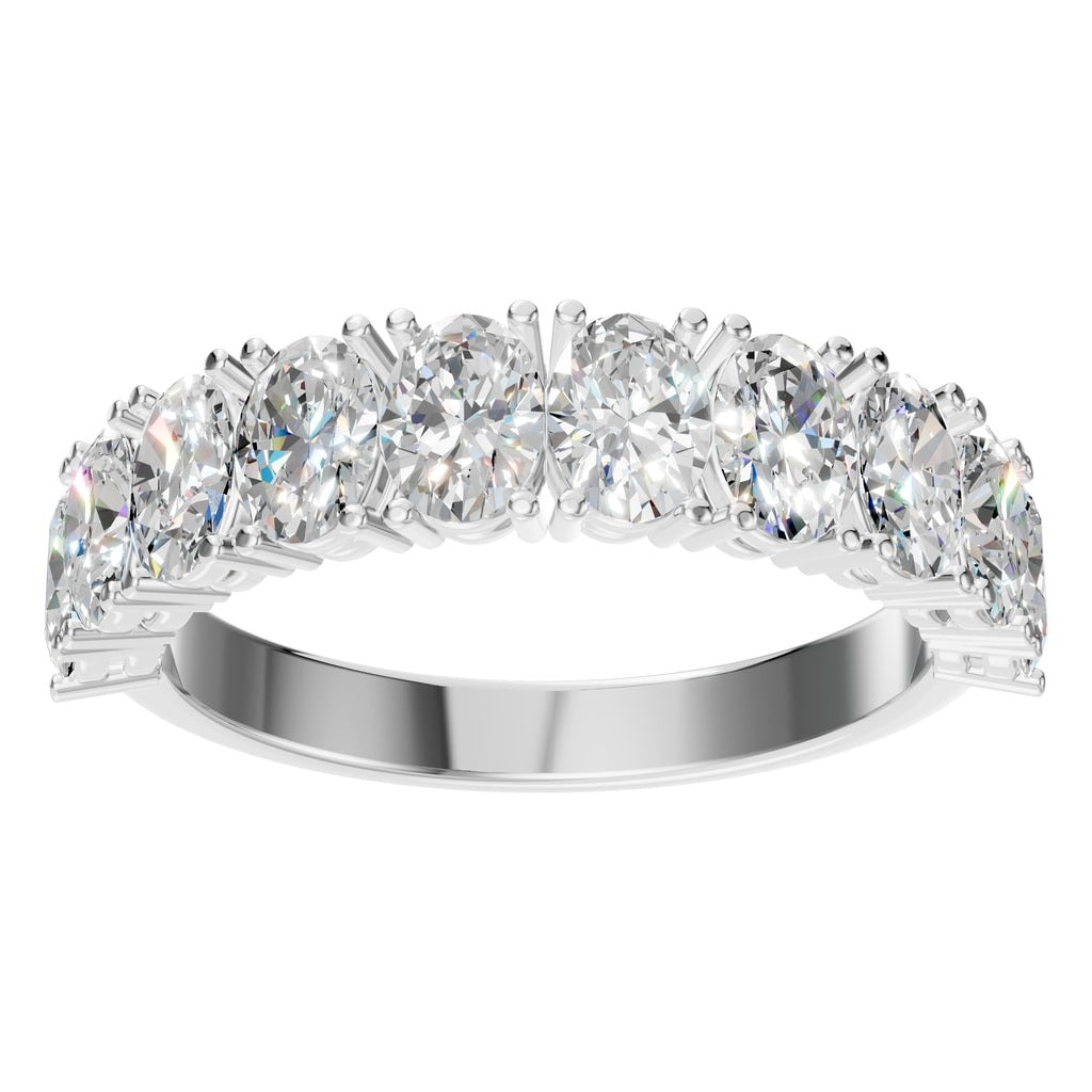 Oval Half Eternity Ring