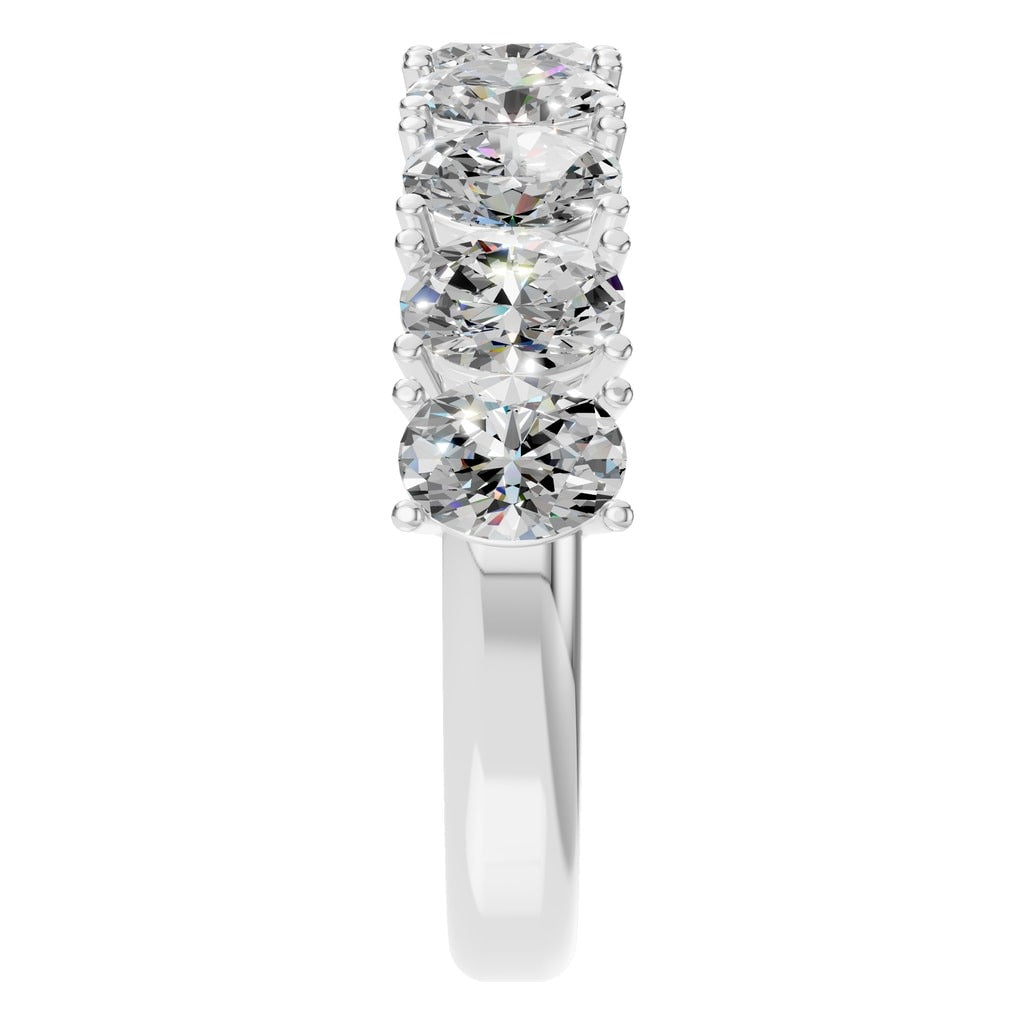 Oval Half Eternity Ring