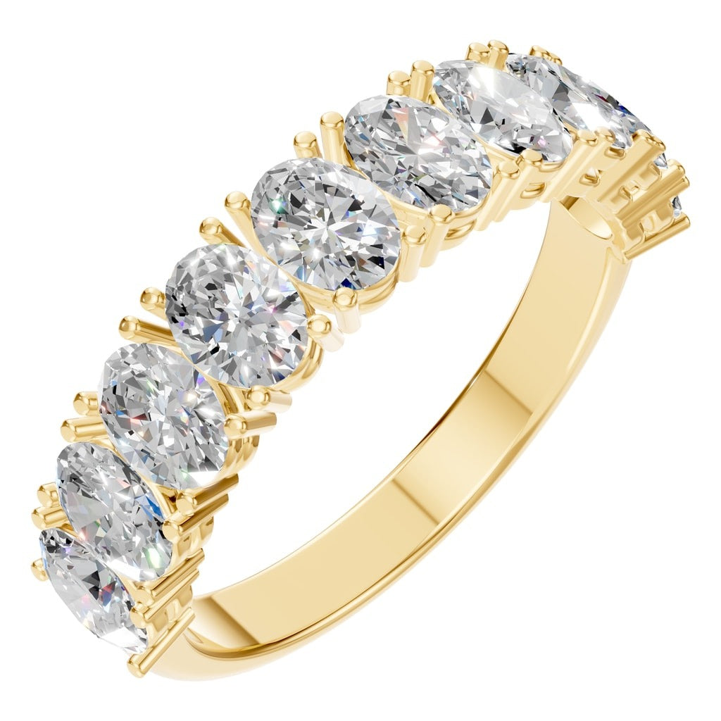 Oval Half Eternity Ring