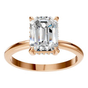 Emerald Pavé Halo Ring