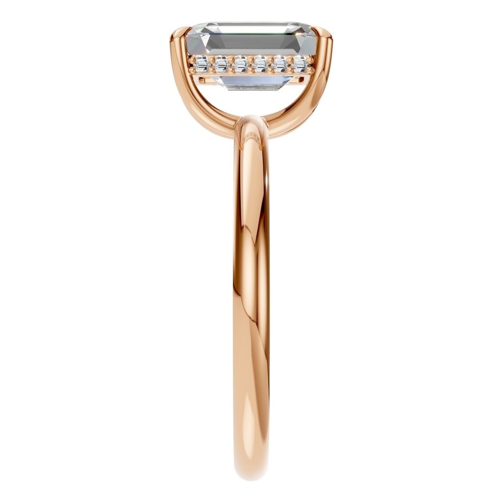 Emerald Pavé Halo Ring