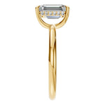 Load image into Gallery viewer, Emerald Pavé Halo Ring