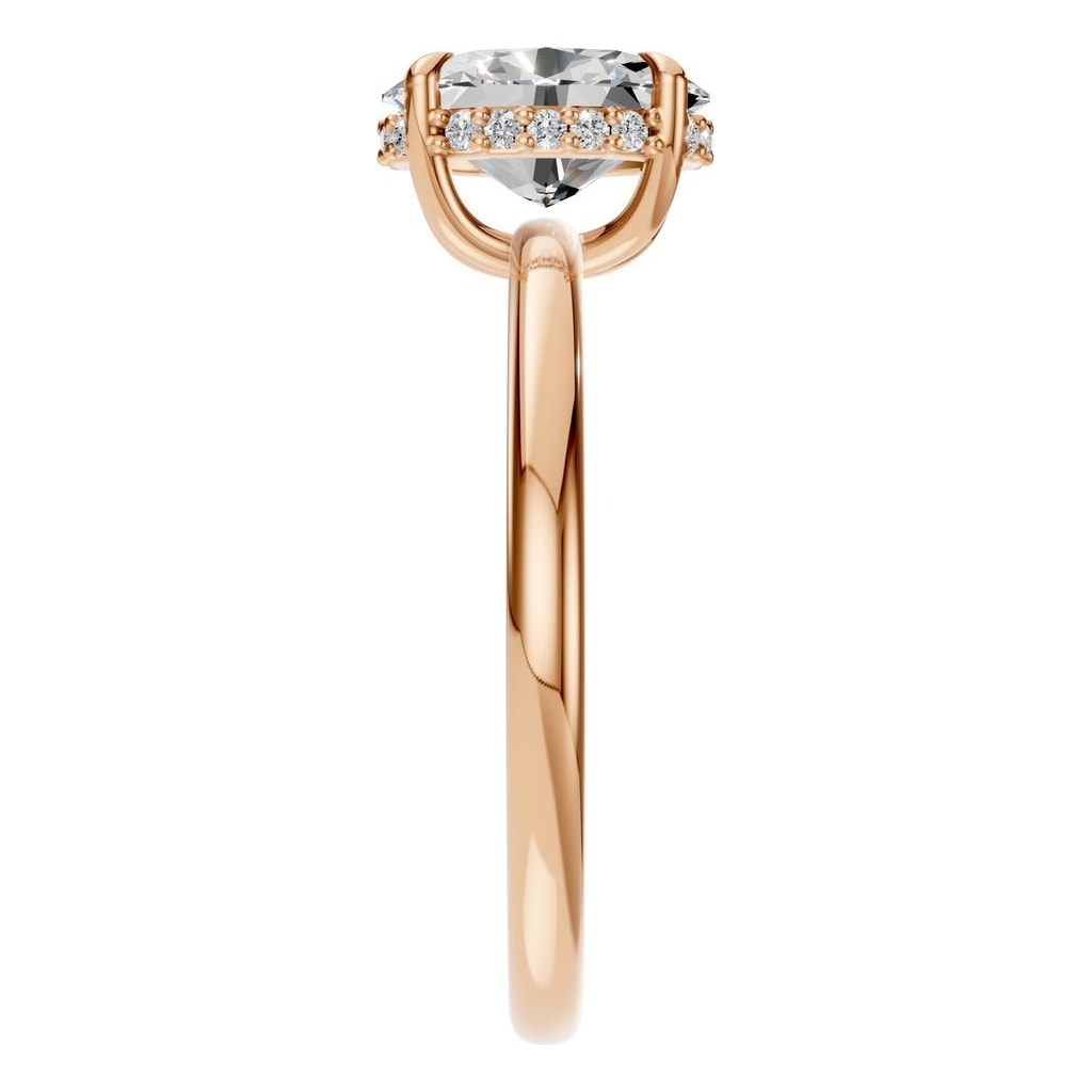 Soft Halo Oval Diamond Ring