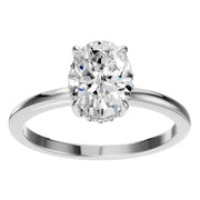 Soft Halo Oval Diamond Ring