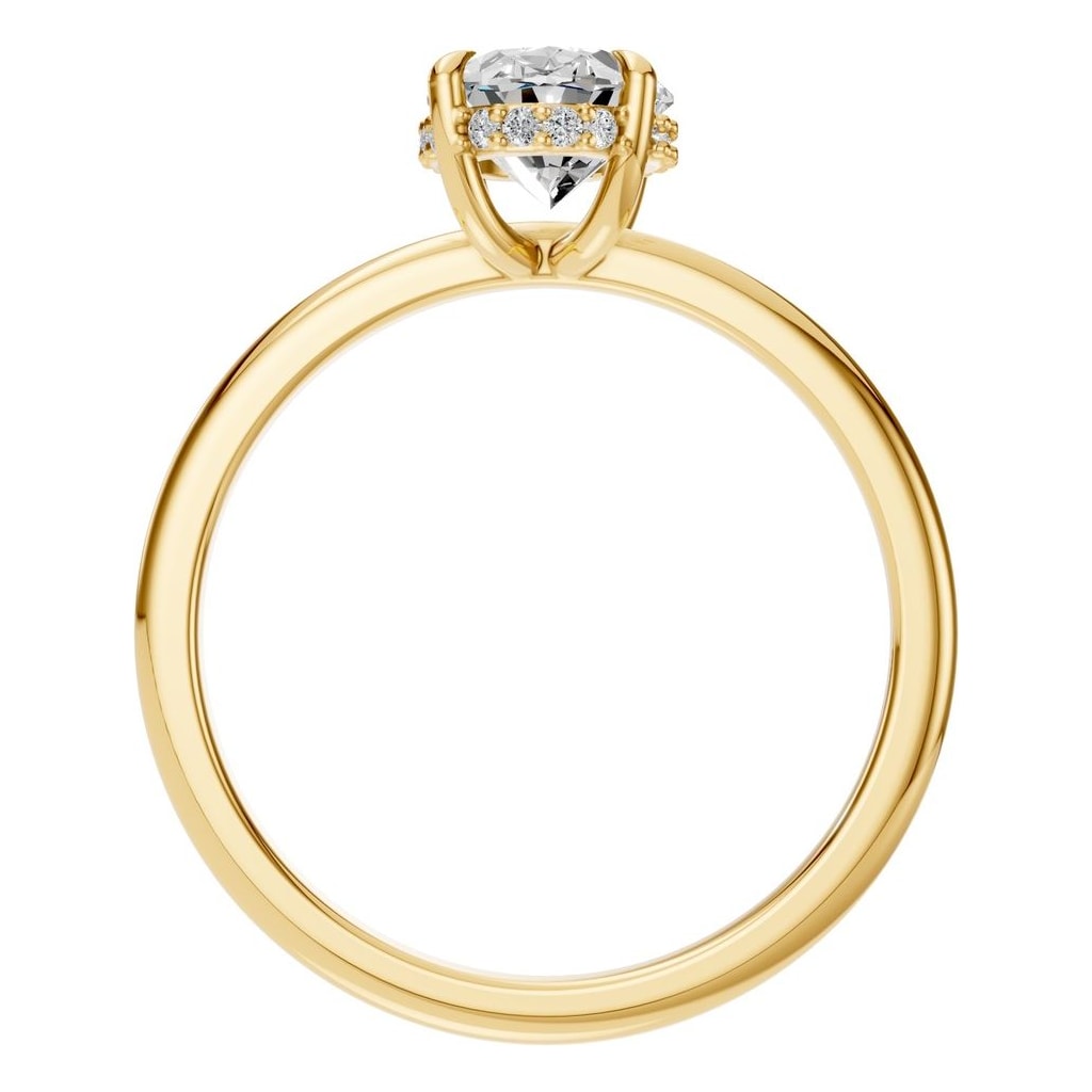 Soft Halo Oval Diamond Ring