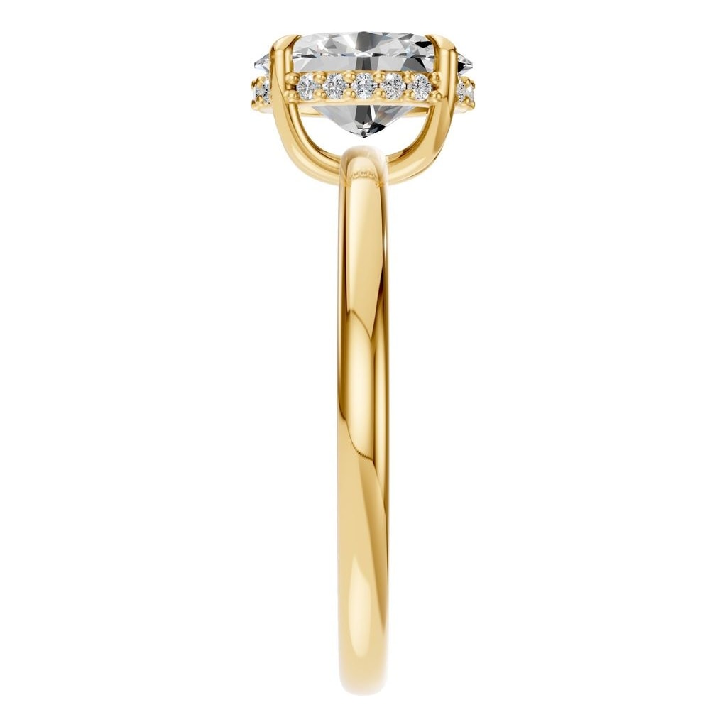 Soft Halo Oval Diamond Ring
