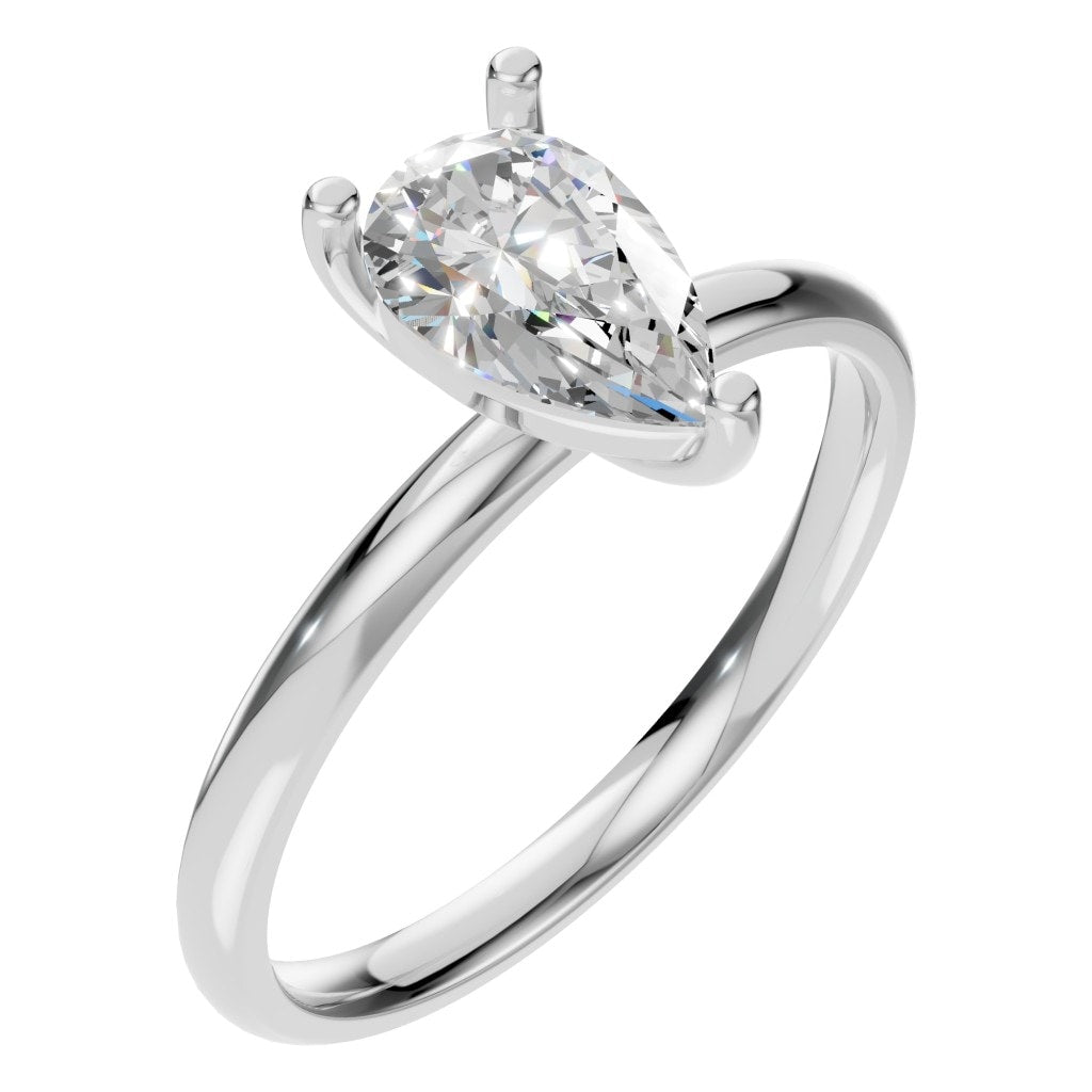 Pear Shape Solitaire Ring