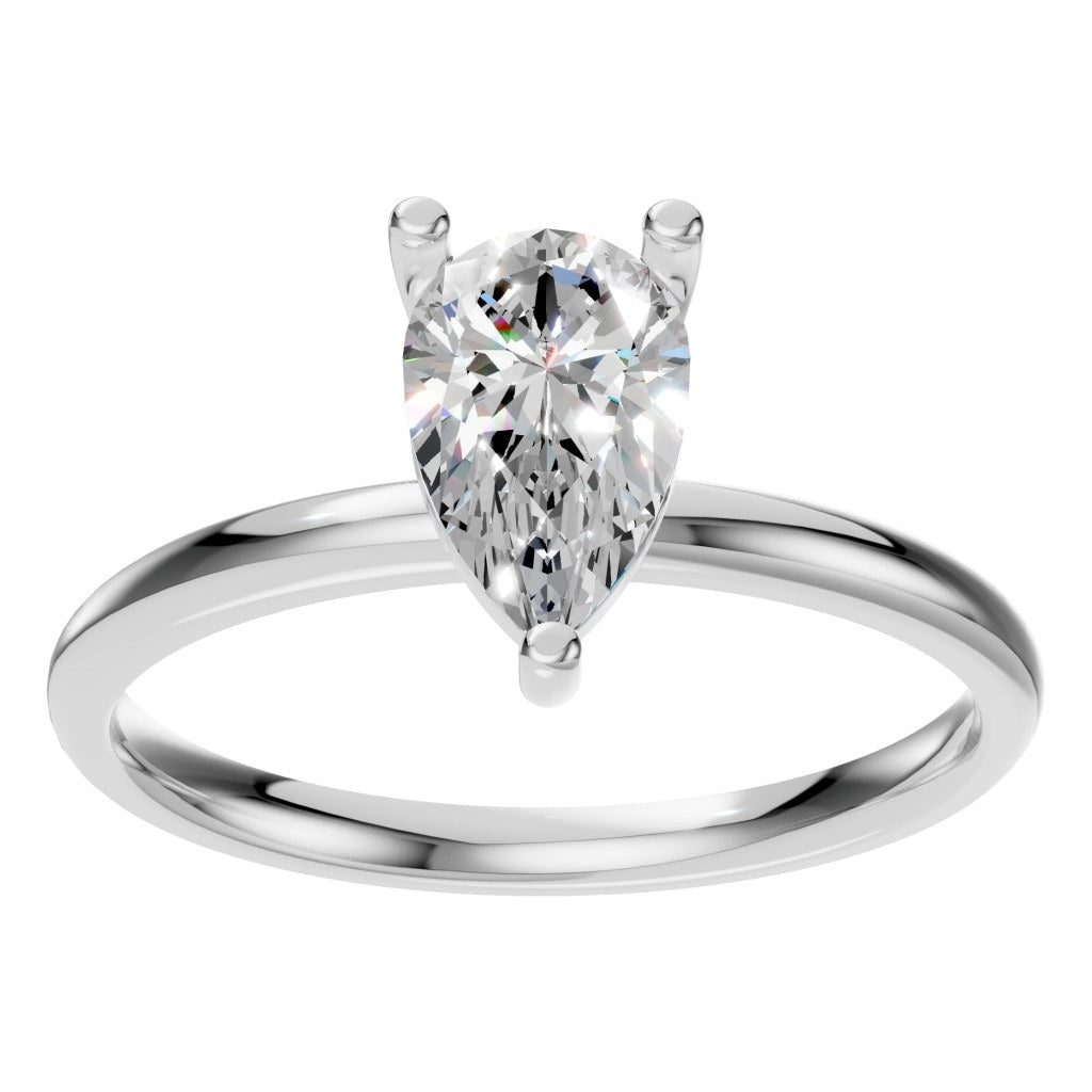 Pear Shape Solitaire Ring