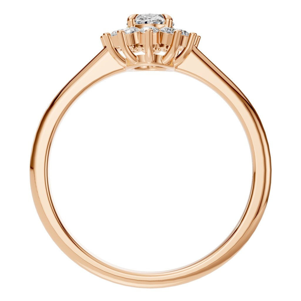 Oval Halo Blossom Ring - RI4917