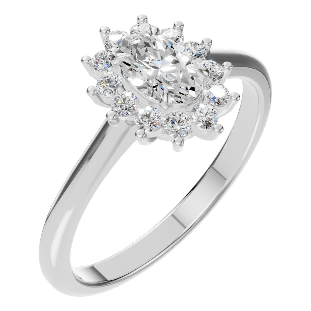 Oval Halo Blossom Ring - RI4917