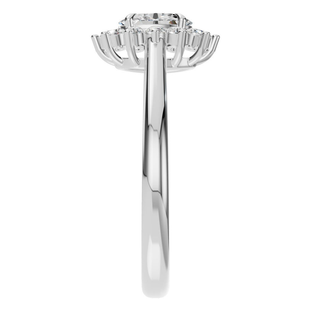Oval Halo Blossom Ring - RI4917