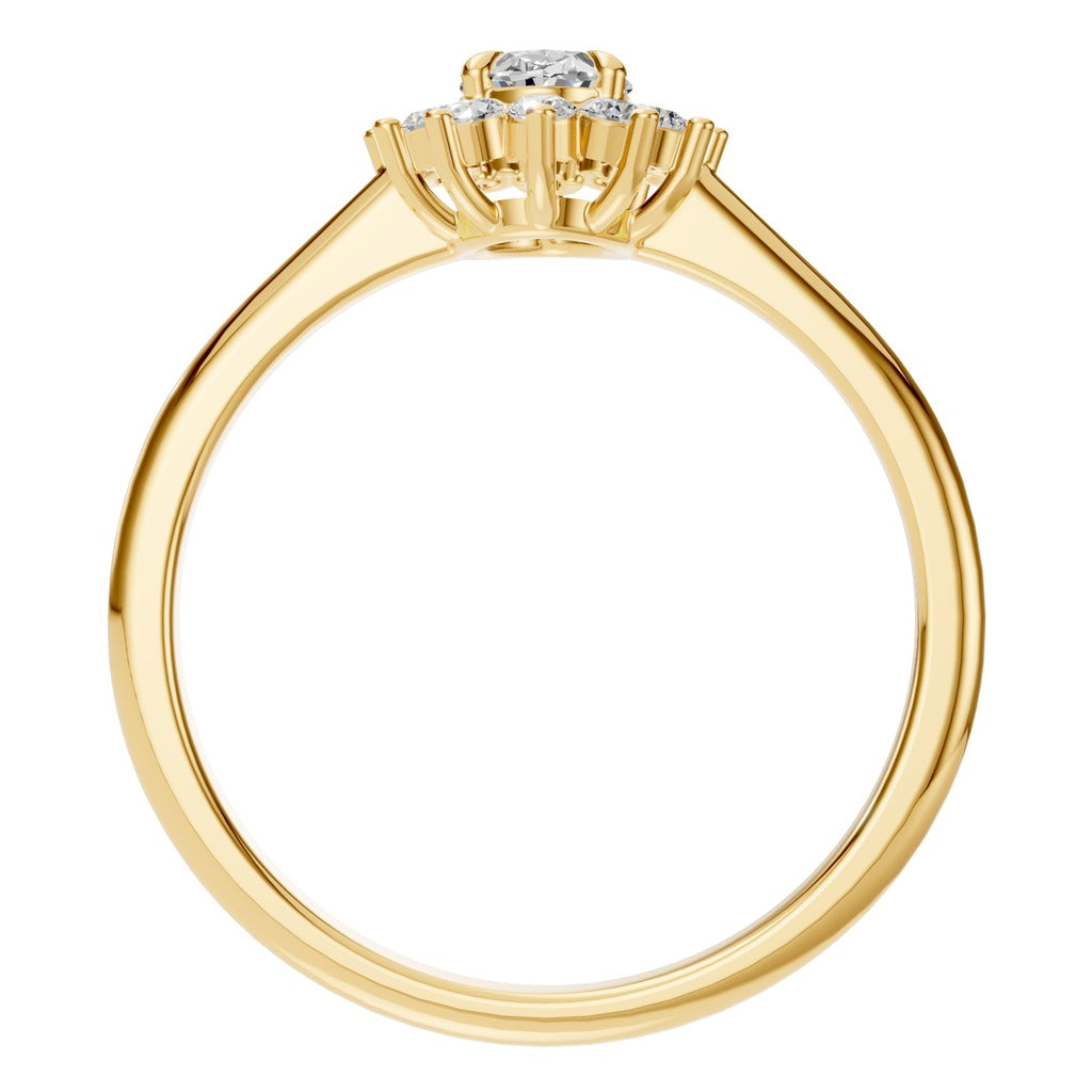Oval Halo Blossom Ring - RI4917