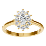 Oval Halo Blossom Ring - RI4917