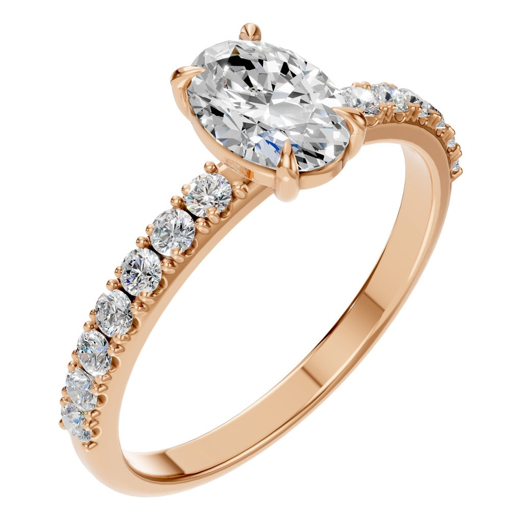 Oval pave ring - 4945