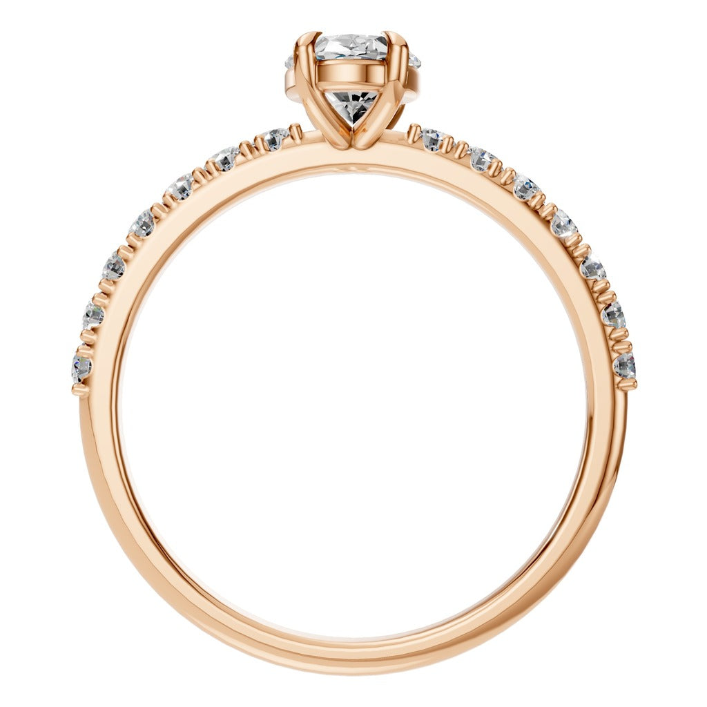 Oval pave ring - 4945