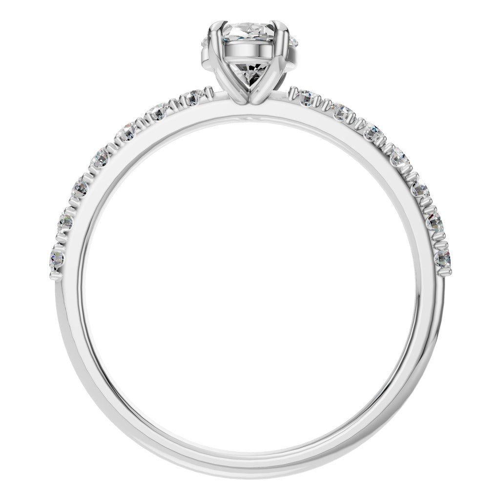 Oval pave ring - 4945