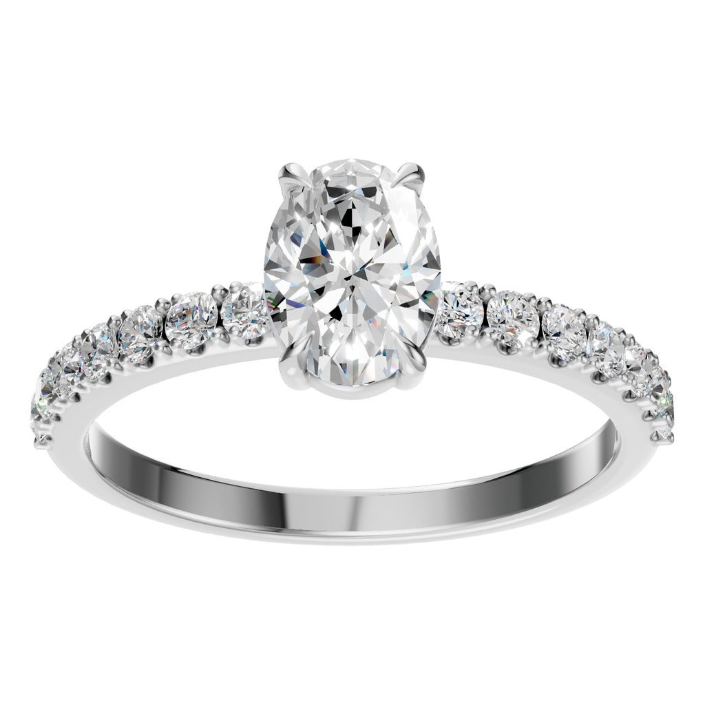 Oval pave ring - 4945
