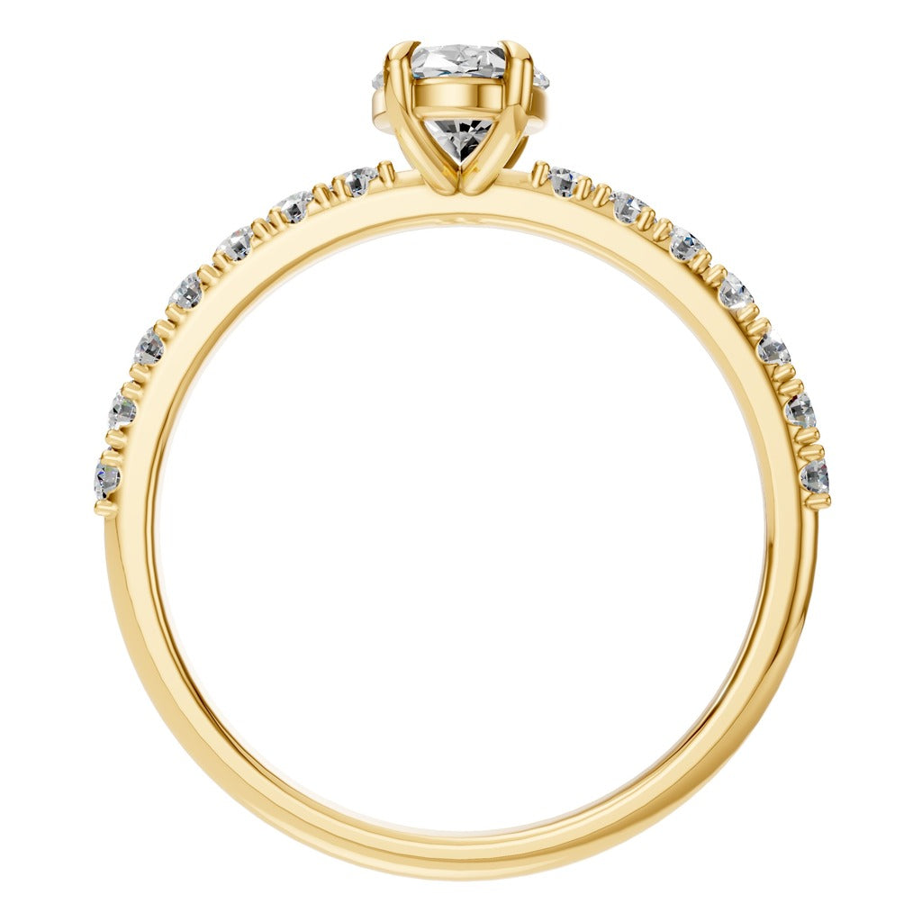 Oval pave ring - 4945