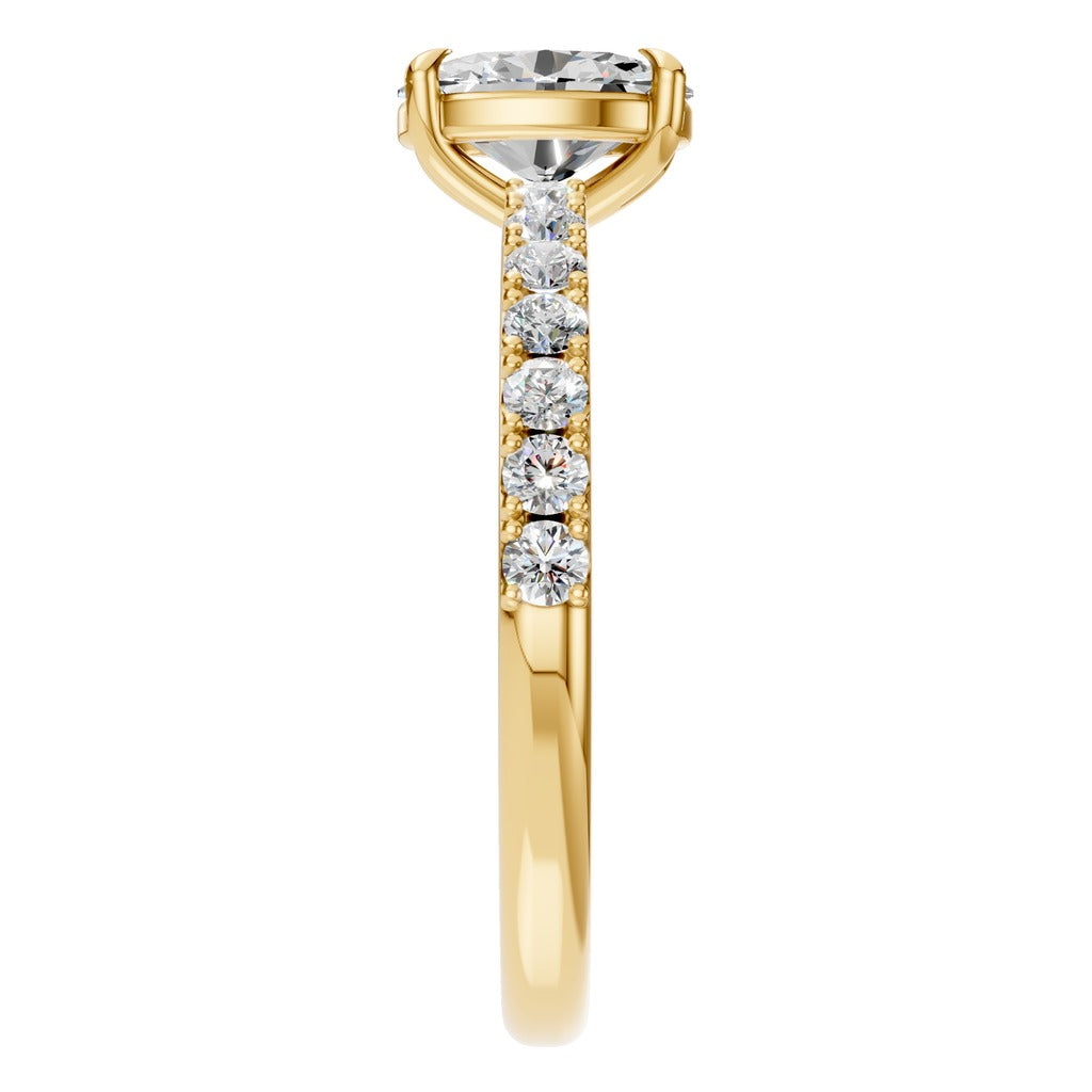 Oval pave ring - 4945