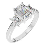 Load image into Gallery viewer, Emerald Curve Eternity Ring