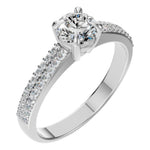Load image into Gallery viewer, Double Pavé Solitaire Ring - RI5676