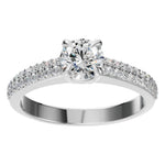 Load image into Gallery viewer, Double Pavé Solitaire Ring - RI5676