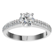 Double Pavé Solitaire Ring - RI5676