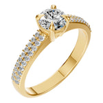 Load image into Gallery viewer, Double Pavé Solitaire Ring - RI5676