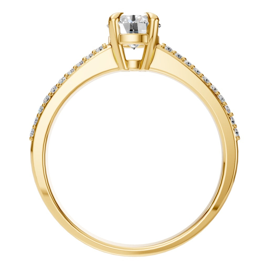 Double Pavé Solitaire Ring - RI5676