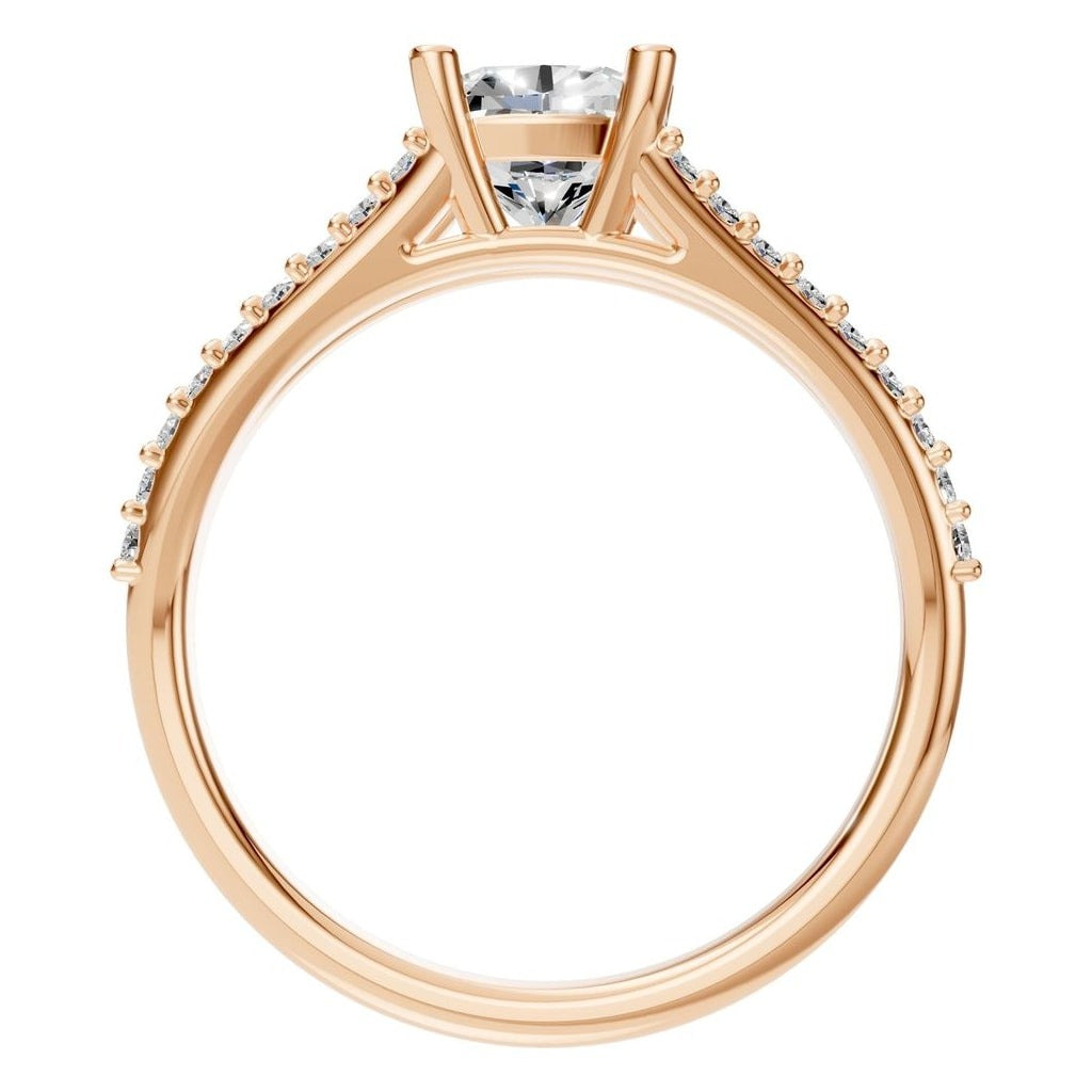 Split Shank Cushion Diamond Ring - RI7623