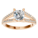 Load image into Gallery viewer, Split Shank Cushion Diamond Ring - RI7623