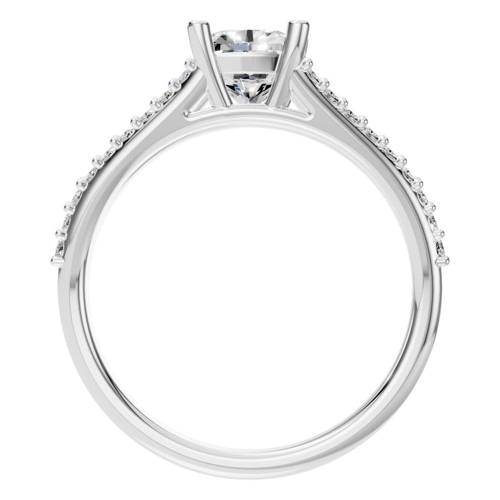 Split Shank Cushion Diamond Ring - RI7623