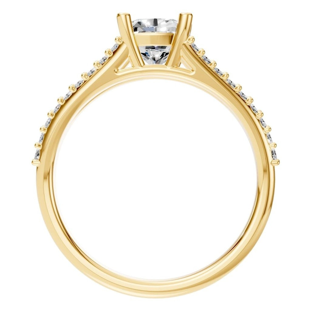 Split Shank Cushion Diamond Ring - RI7623