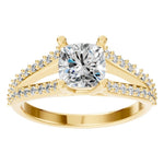 Load image into Gallery viewer, Split Shank Cushion Diamond Ring - RI7623