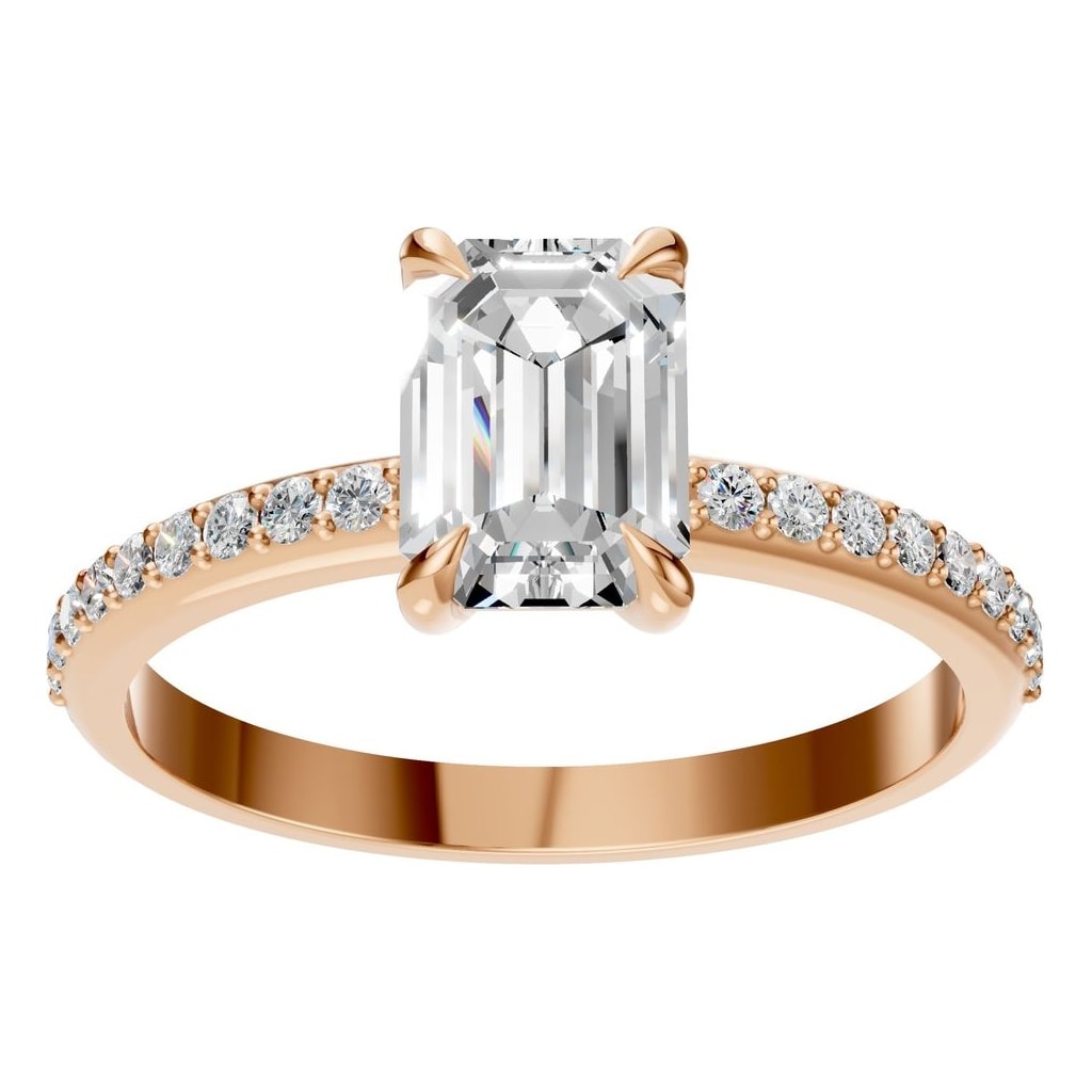 Emerald Halo Grace Ring