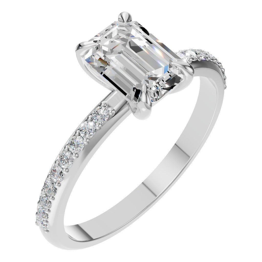 Emerald Halo Grace Ring