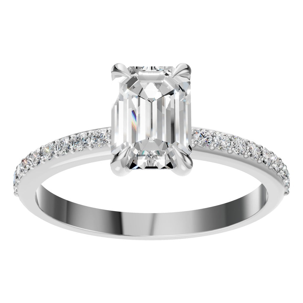 Emerald Halo Grace Ring